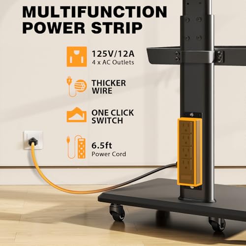 Rolling TV Stand for 32 to 70 Inch TVs with Wheels J508514