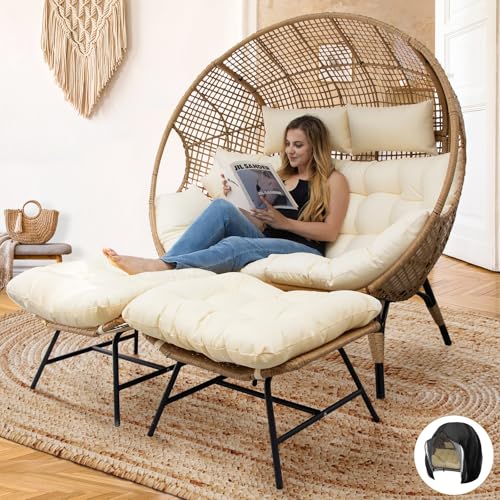 Oversized Double Egg Chair with Cushions P194559