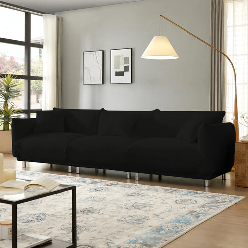 118.5 Inch Deep Seat 3-Seater Sofa with 3 Pillows F13744