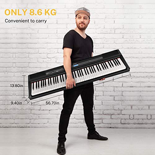 88 Key Weighted Digital Piano with Stand and 3-Pedal Unit Z5218