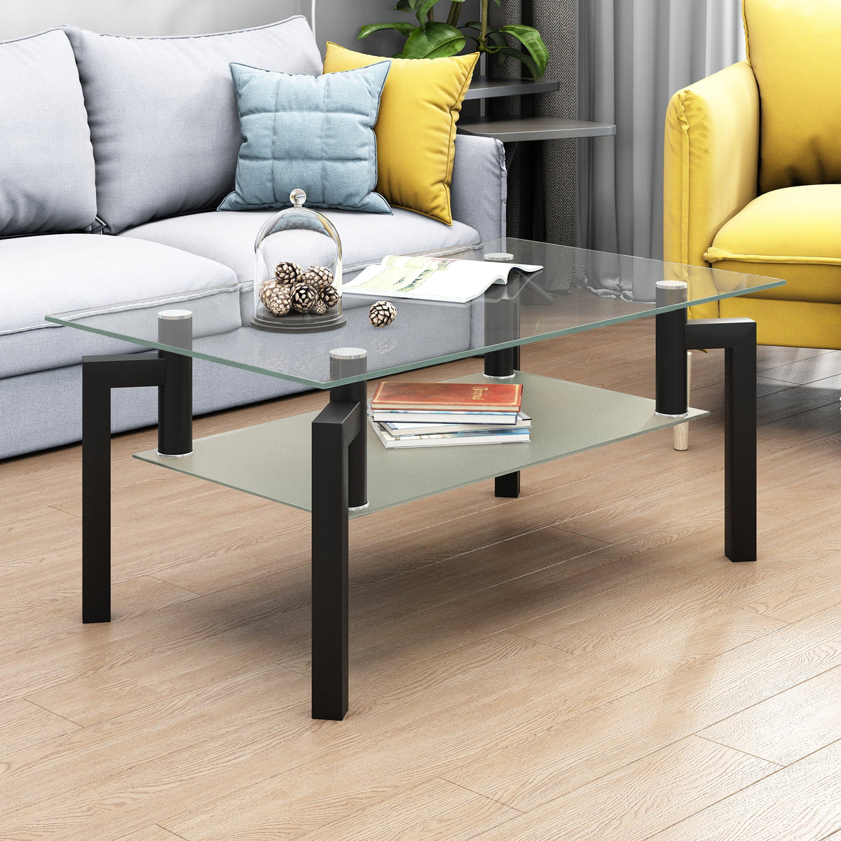 Black Glass Coffee Table F86520