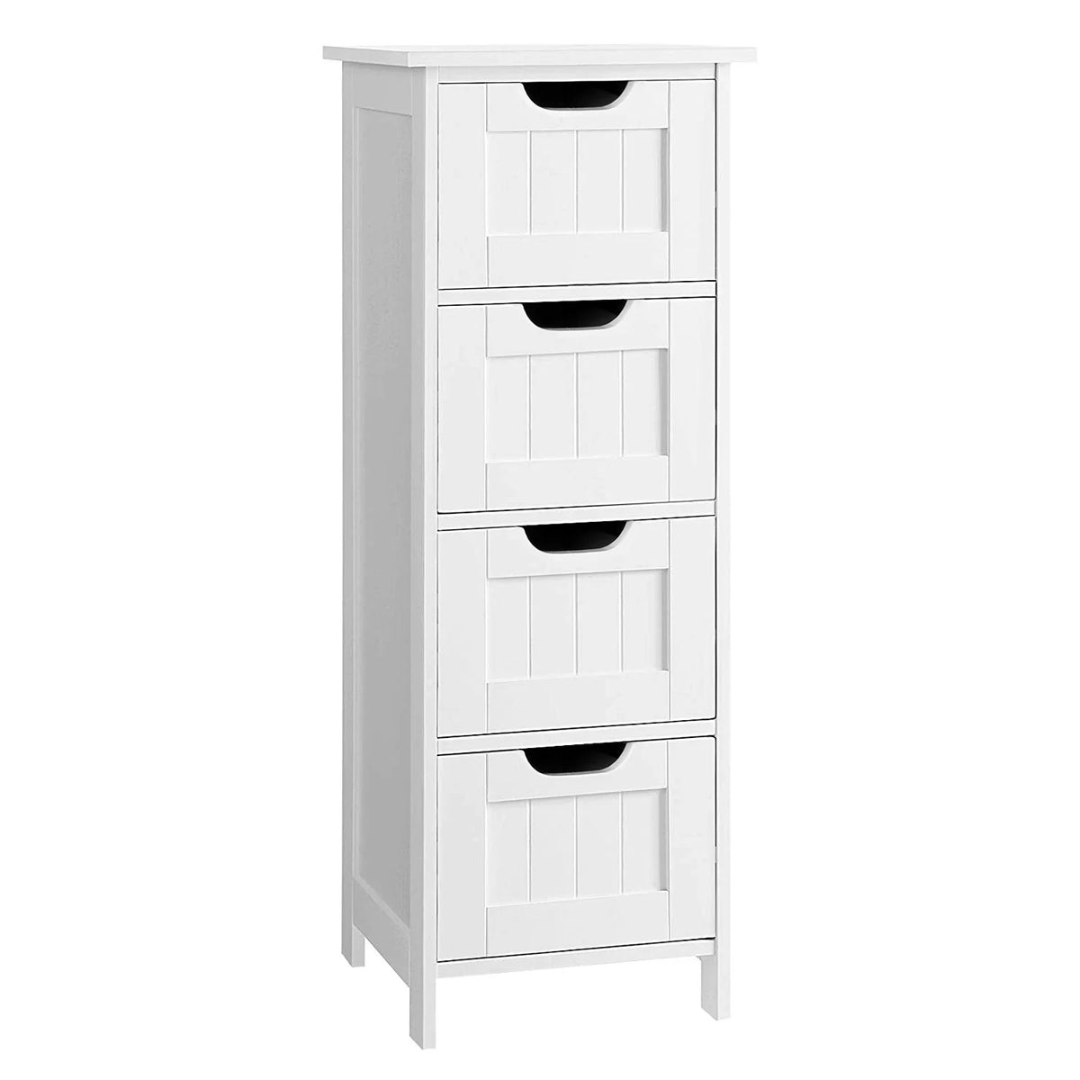 White 4 Drawer Wooden Floor Cabinet I958218