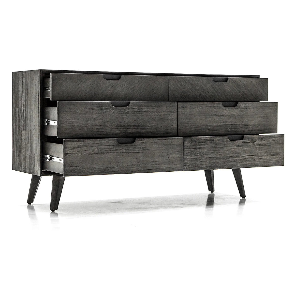 6-Drawer Mid-Century Wood Dresser J8155