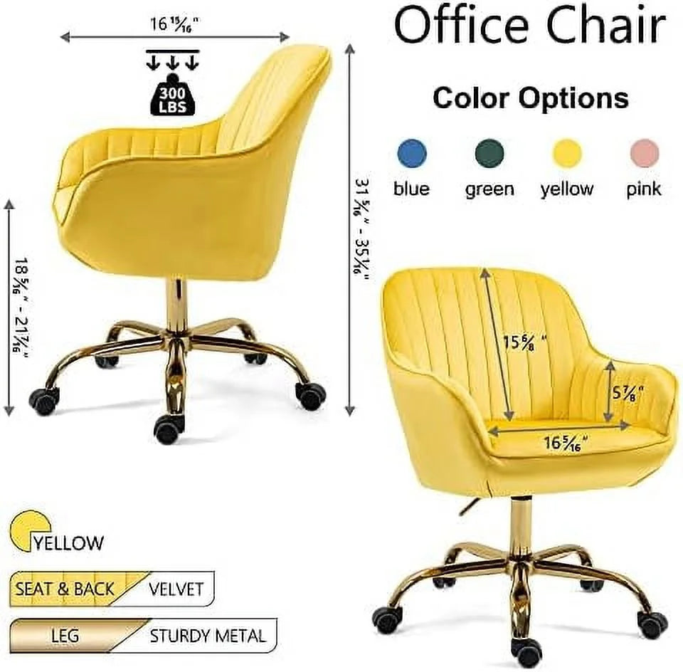 Beige Upholstered Boucle Swivel Desk Chair C662