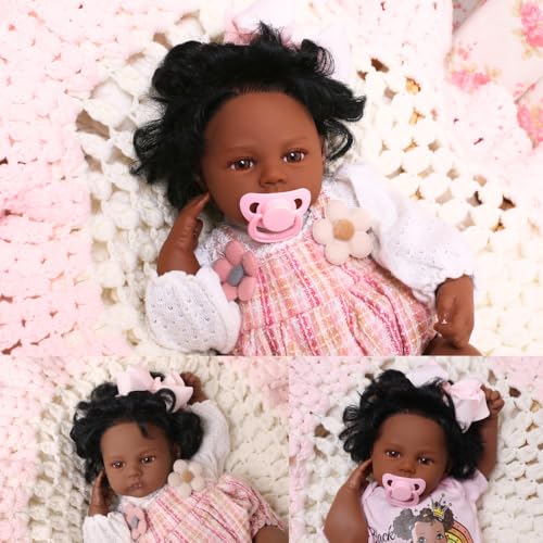 Black 17 Inch Soft Body Baby Doll with Accessories D430