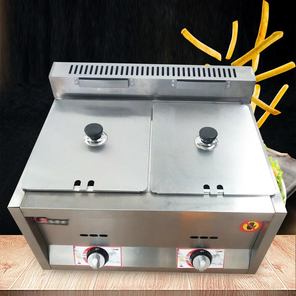 2 Pan Food Warmer Gas Fryer Steam Table U95353