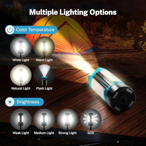 Rechargeable 10000mAh 2200 Lumens Dimmable Camping Light with Stand W152