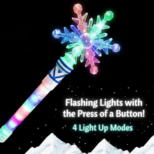 Light Up Snowflake Wand for Kids D387