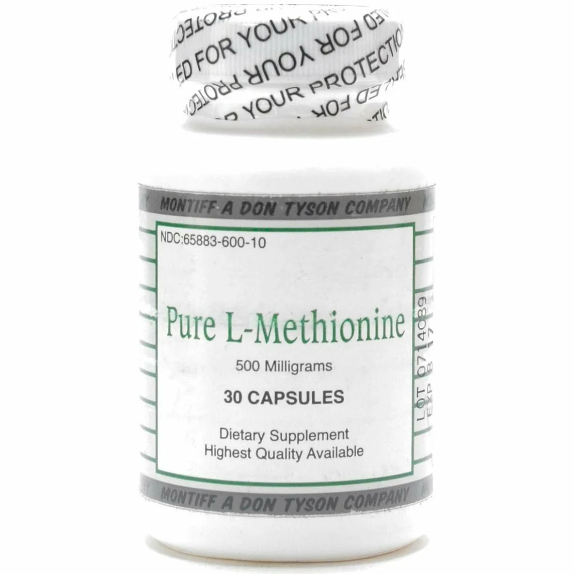 L-Methionine 500 mg 30 Capsules H6979