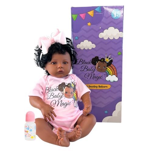 Black 17 Inch Soft Body Baby Doll with Accessories D430