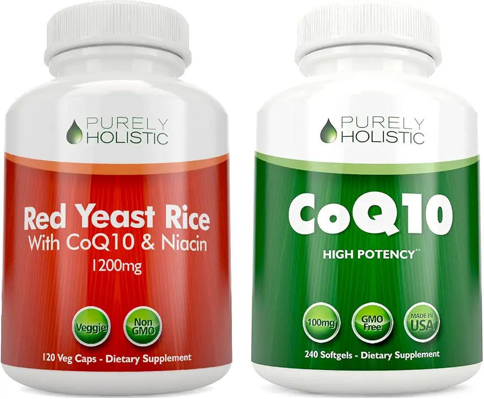 Red Yeast Rice 1200mg & Niacin + CoQ10 100mg 120 Capsules & 240 Softgels R192
