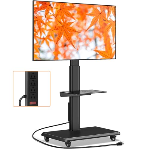 Rolling TV Stand for 32 to 70 Inch TVs with Wheels J508514