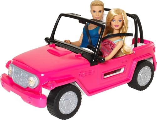 Pink 2-Seater Open Toy Car with Dolls T9837