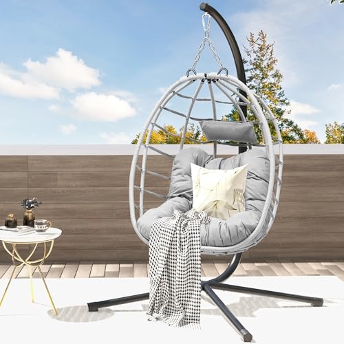 Hammocks Swing Chair with Cushions 330 LBS Gray R197741