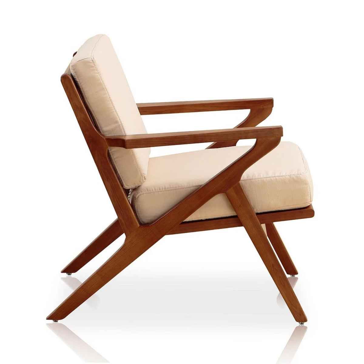 Cream and Amber Twill Weave Accent Chair H31984