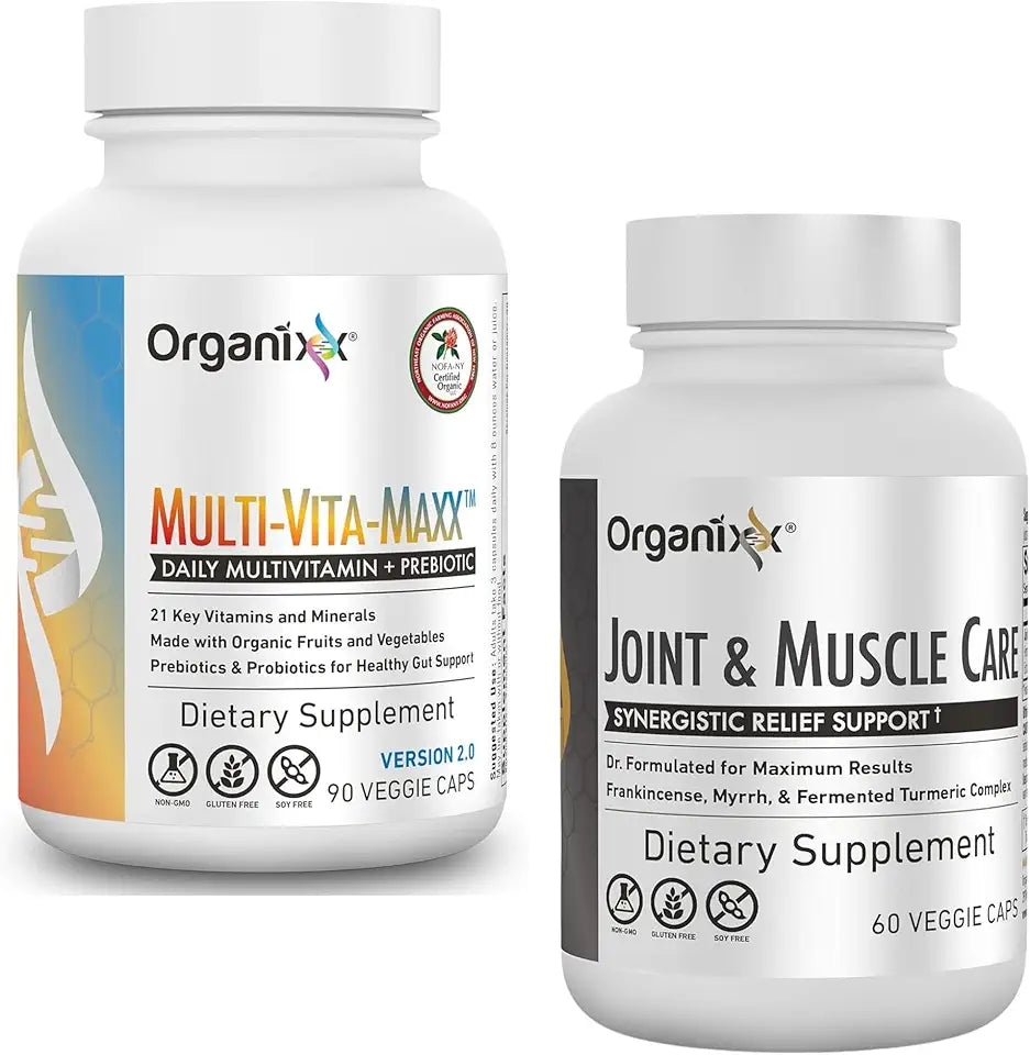 Whole Food Multivitamin 90 Gel Capsules & Joint & Muscle Care 60 Capsules J77589