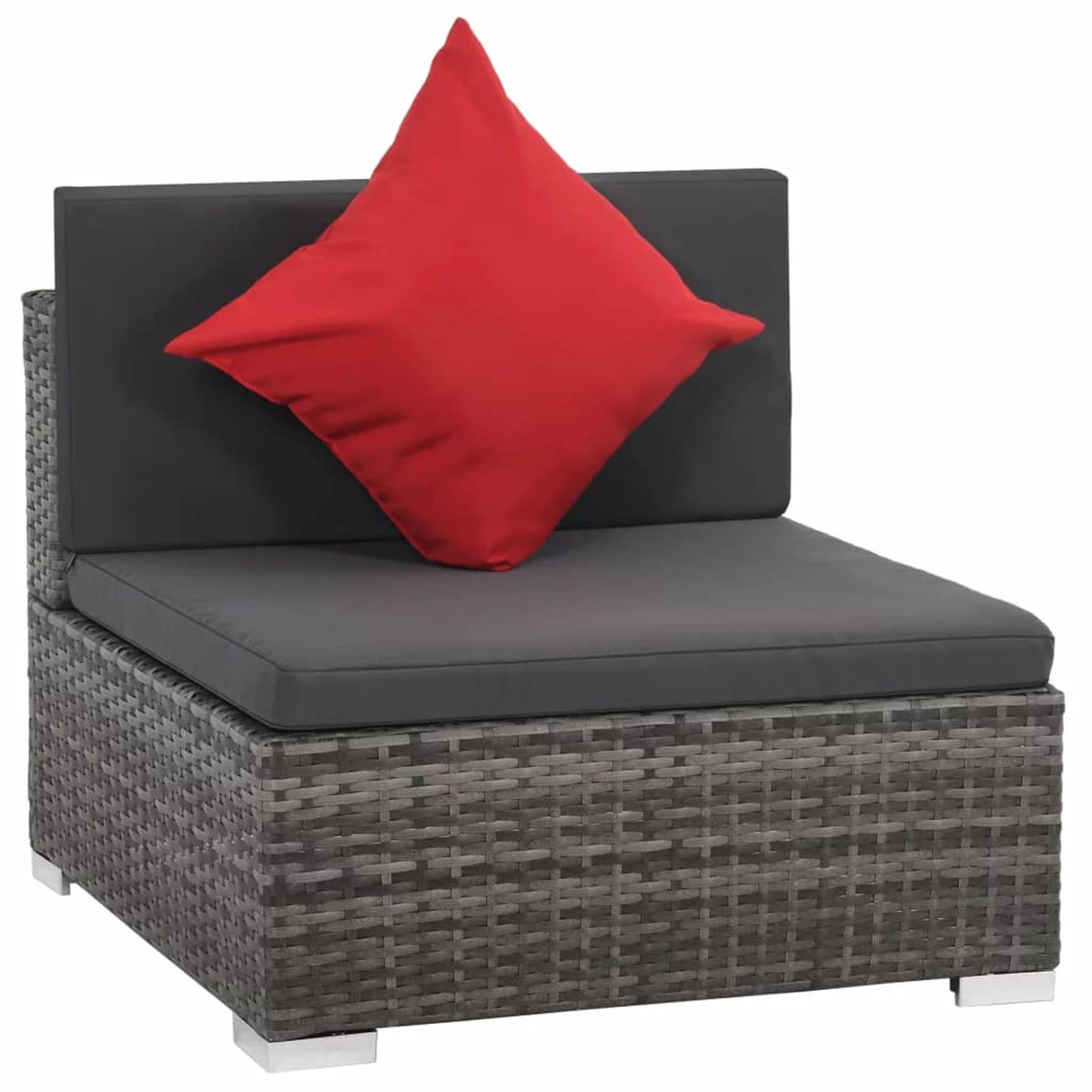 8 Piece Cushioned Poly Rattan Outdoor Conversation Set T20864