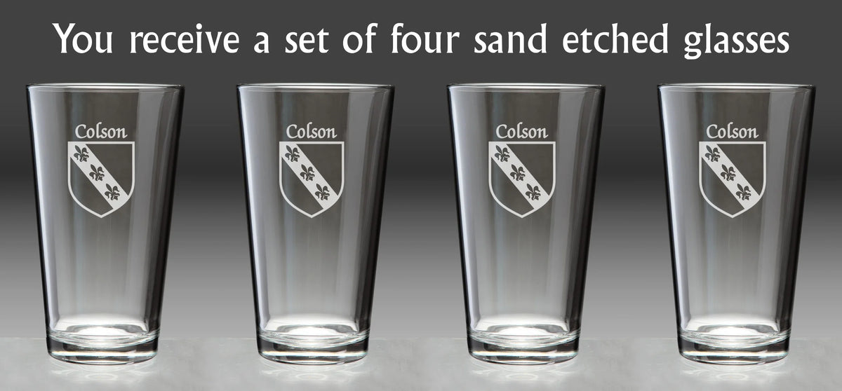 Irish Coat of Arms Pint Glasses Set of 4 V44417