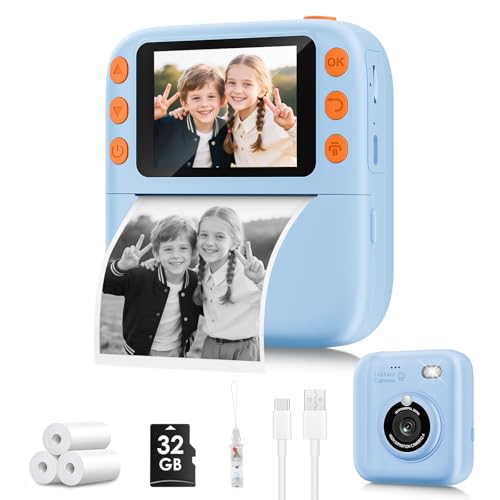 Pink Instant Print Camera for Kids with 32GB SD Card R851283