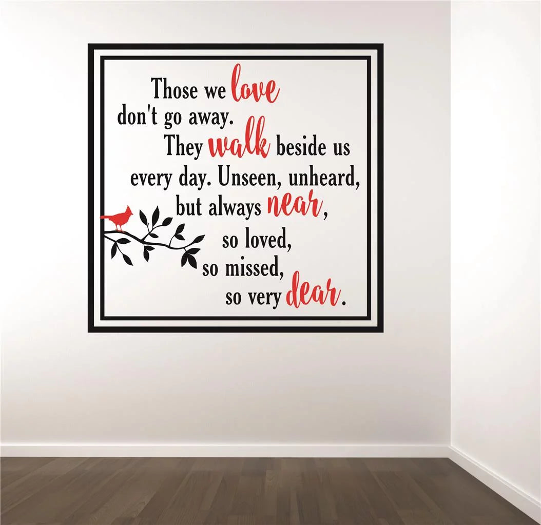 Memorial Quote Decal 20x20 Inches R409
