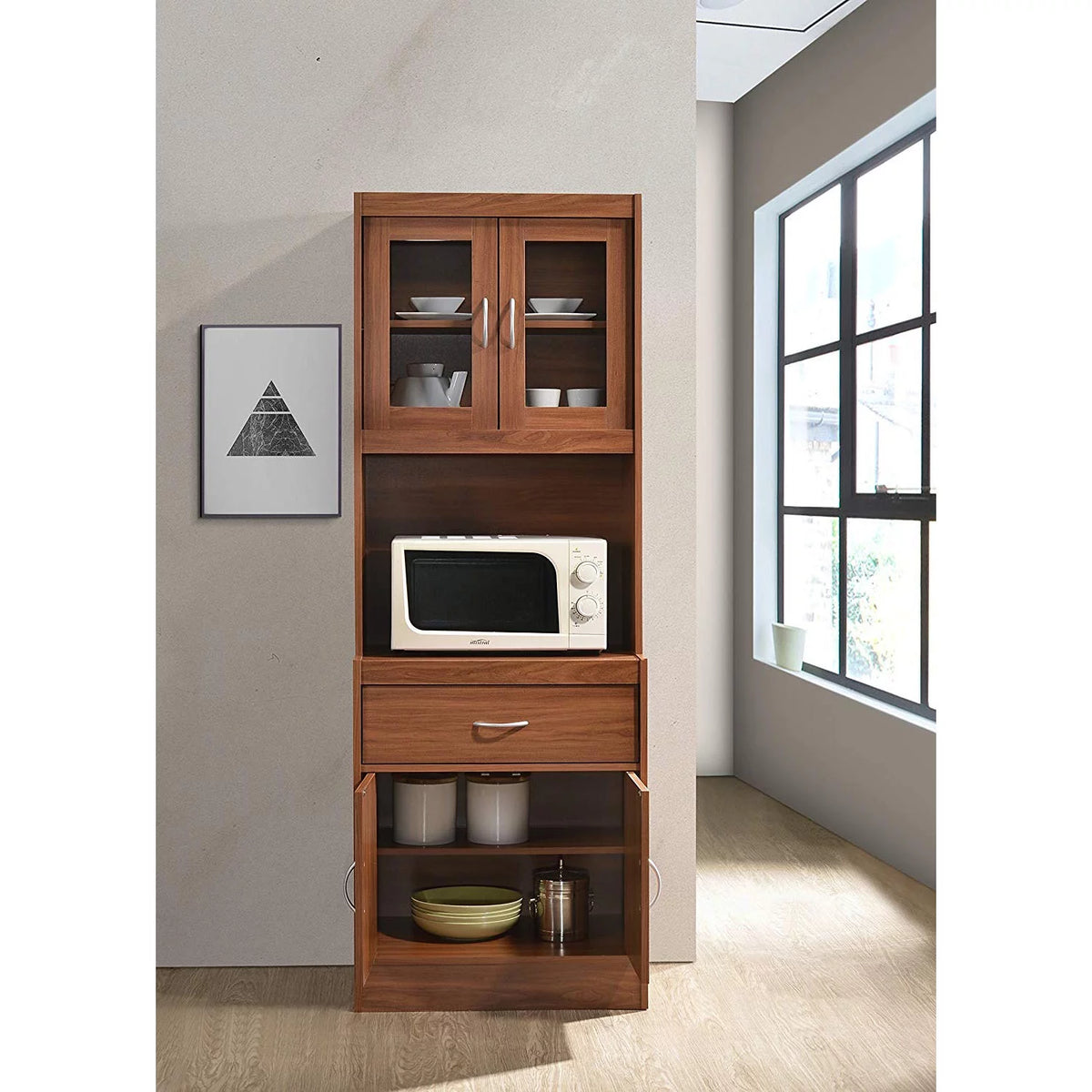 70 In Enclosed Kitchen Cabinet with Drawer F125036
