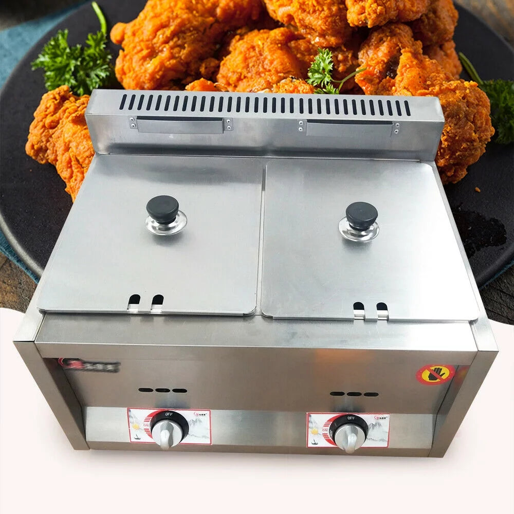 2 Pan Food Warmer Gas Fryer Steam Table U95353