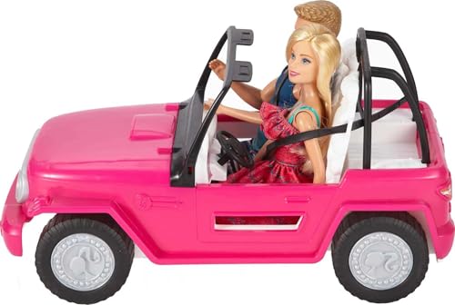 Pink 2-Seater Open Toy Car with Dolls T9837
