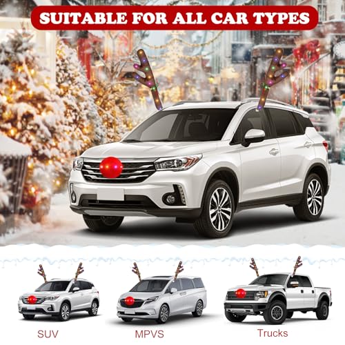Car Reindeer Antlers & Nose with Lights X38225