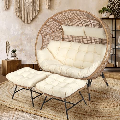 Oversized Double Egg Chair with Cushions P194559