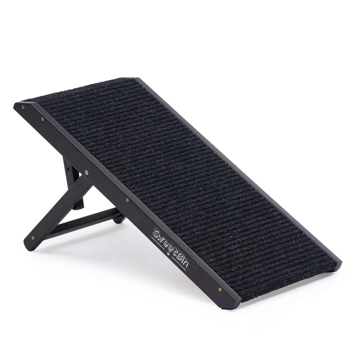 18 Tall Adjustable Wooden Folding Pet Ramp with Non Slip Carpet E377