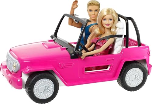 Pink 2-Seater Open Toy Car with Dolls T9837