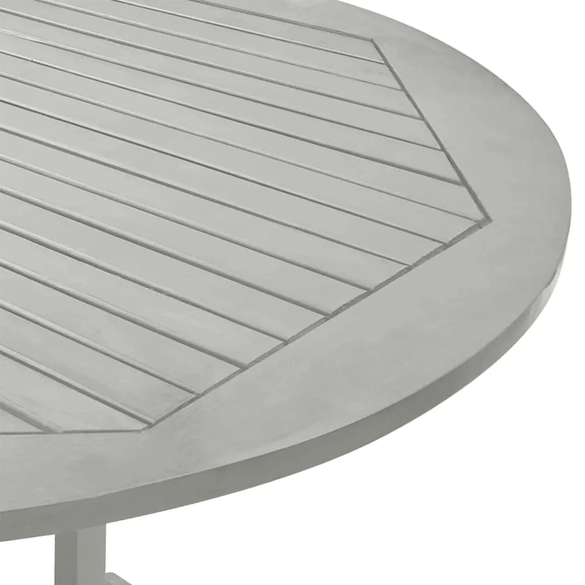Gray Acacia Wood Extendable Oval Outdoor Dining Table with Umbrella Hole G311638
