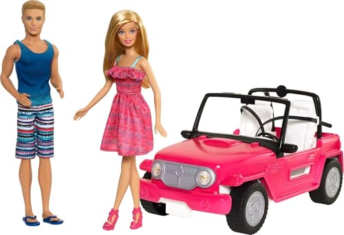 Pink 2-Seater Open Toy Car with Dolls T9837