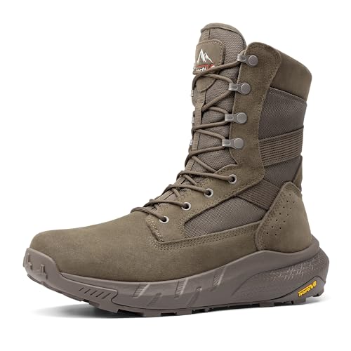 Men's Breathable Leather Tactical Work Boots T739507