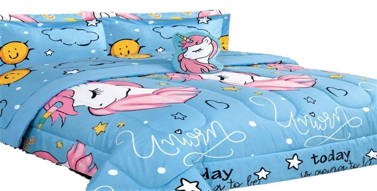 6 Pieces Twin Size Kids Comforter Set P972