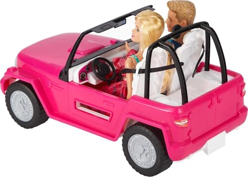Pink 2-Seater Open Toy Car with Dolls T9837