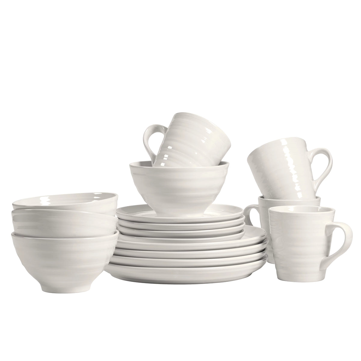 16-Piece White Dinnerware Set V8067